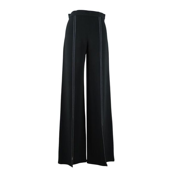 ALEXIS Black Pants with White Stripe